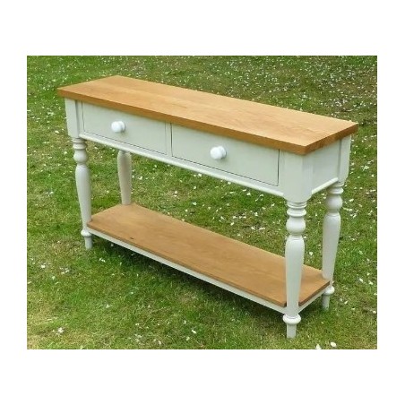 Konsola z dębowym blatem Nepo