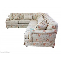 Klasyczny narożnik w kwiaty Florence 265x310 cm