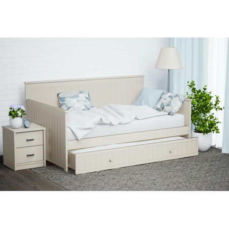 łóżko z szufladą White
