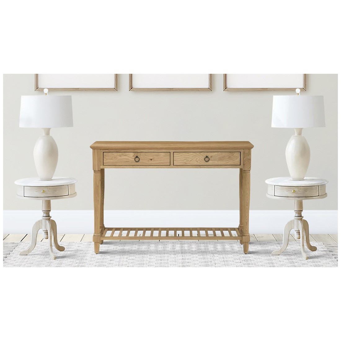 Dębowa konsola Gino