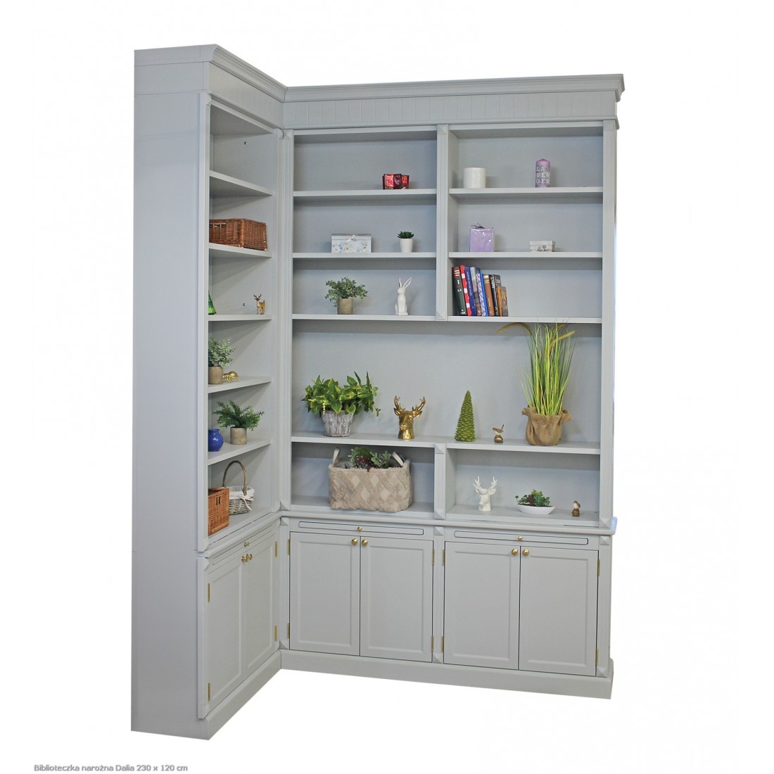 Biblioteka narożna na wymiar Dalia