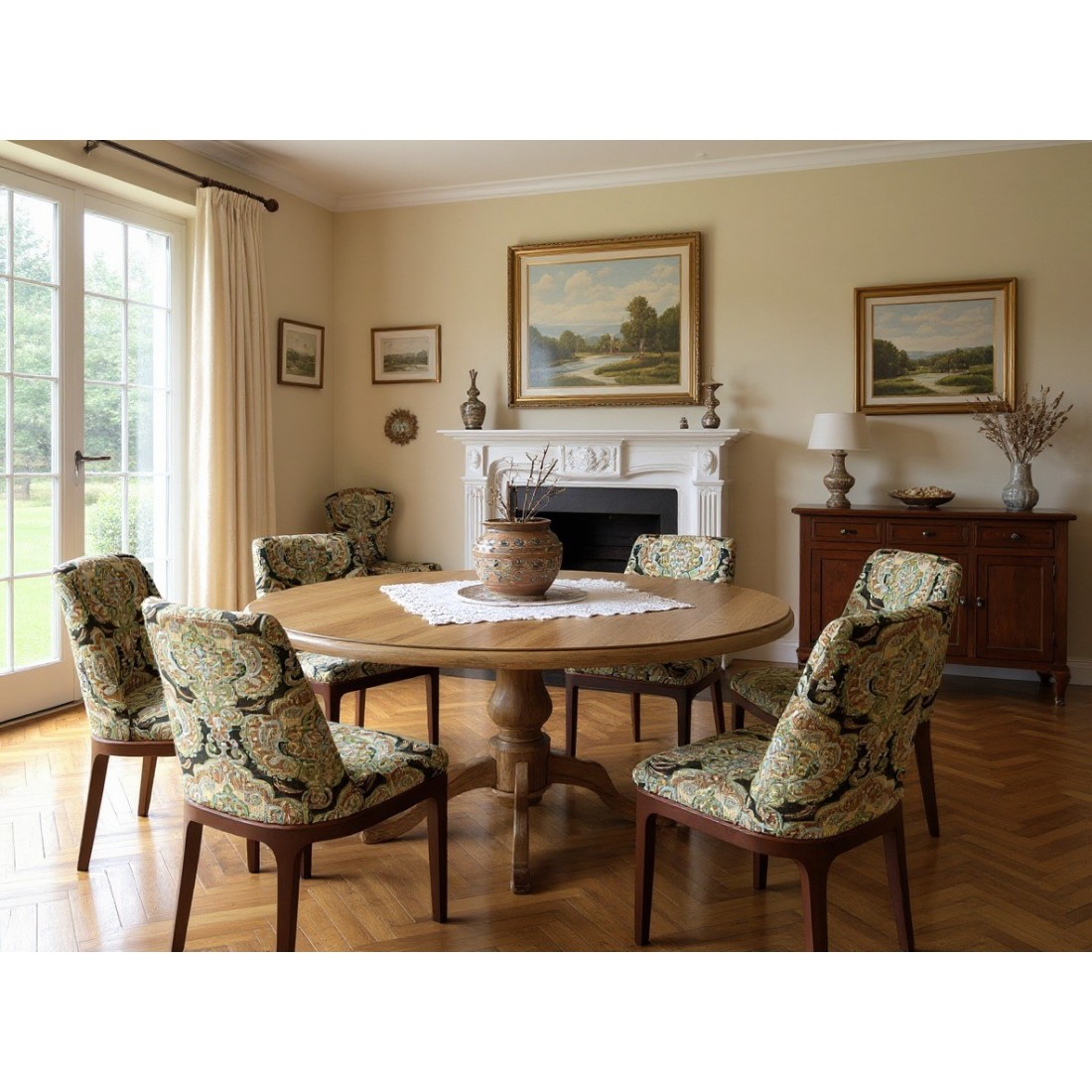 Rustykalny stół na jednej nodze Albero