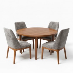 Okrągły dębowy stół Solaro