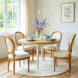 okrągły stół w stylu rustykalnym Lumaro