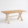 Stół dębowy z nogami X - Imperial