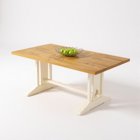 Stół dębowy z białą podstawą Natalia