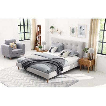 Klasyczne łóżko tapicerowane Malibu